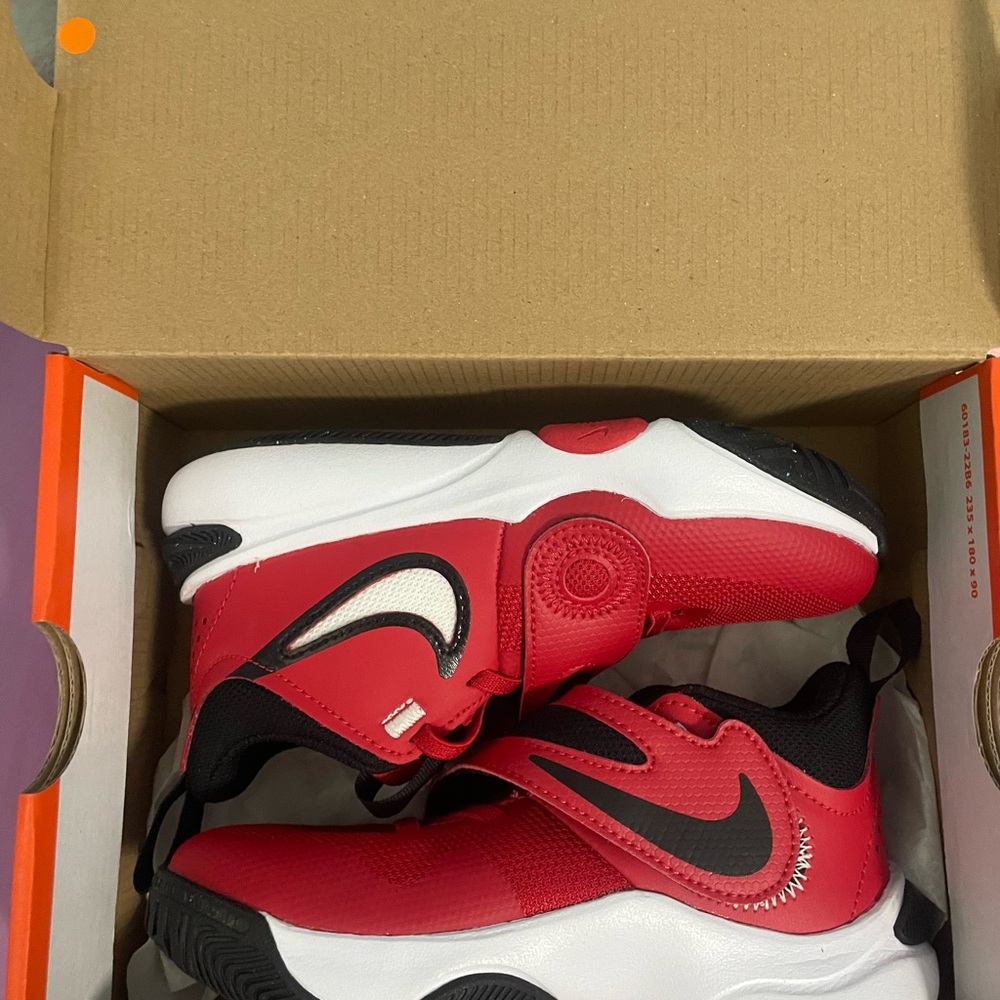 Nike Kids Red and Black Athletic Sneakers